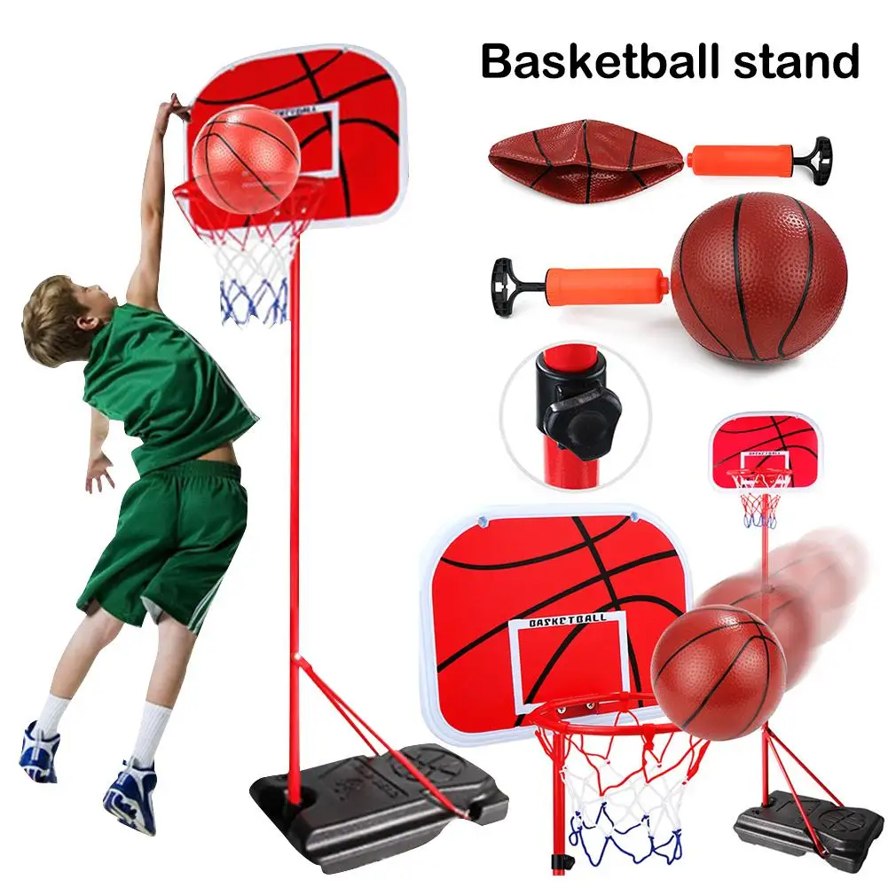

ABS Basketball Stands For Kids Height Adjustable Basketball Goal Hoop Stand Fillable Base Children's Outdoor Sports Training