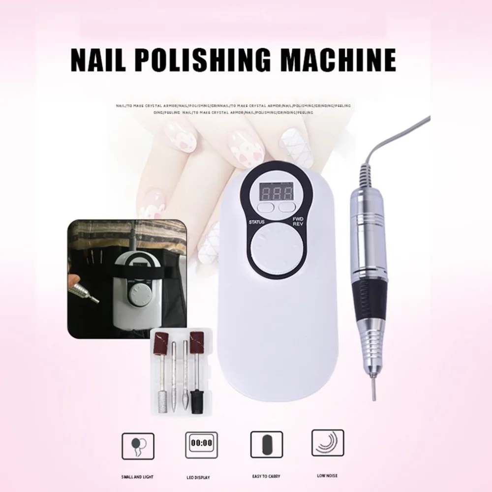 30000RPM Portable Nail Manicure Pedicure Kit Electric Polisher LED Grinding Machine Nail Beauty Tools for Women 30000RPM Portable Nail Manicure Pedicure Kit Electric Polisher LED Grinding Machine Nail Beauty Tools for Women