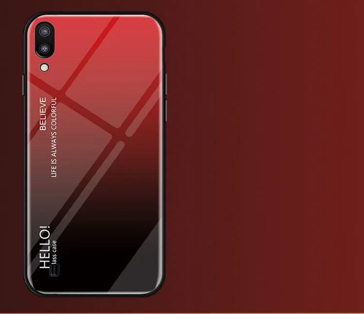 50 шт./лот Градиент закаленное Стекло задняя крышка чехол для samsung Galaxy S10 S10Lite S10Plus A8S M10 M20 A30 A50 A10