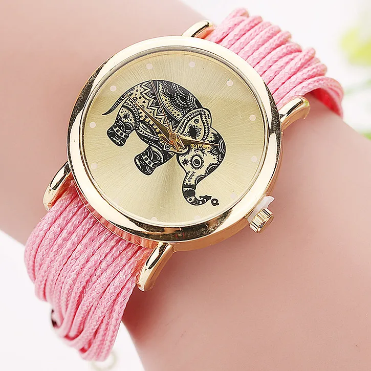 Fashion Elephant Gold Dial Watch Women Casual Analog Quartz Watch Ladies Wristwatch Girls Clock Relogio Feminino Gift 1687