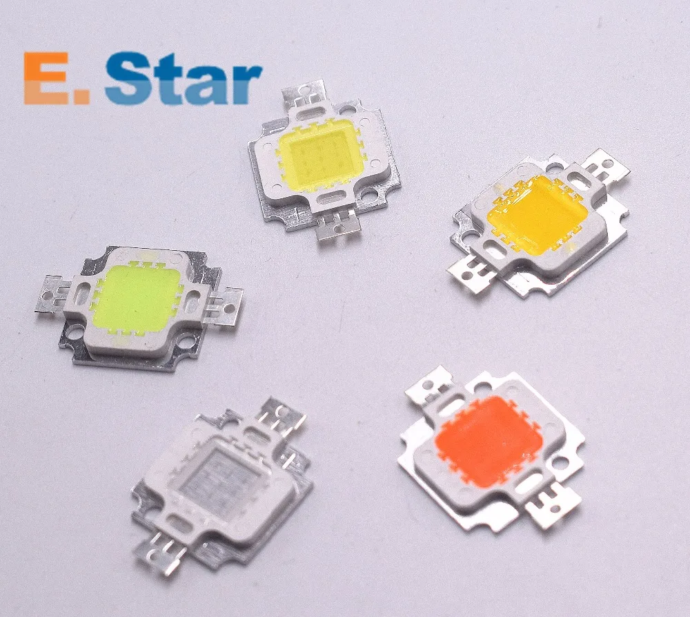 

10PCS 10W led white/warm white/Red/green/blue/yellow 6 color you can choose,10W LAMP BEADS 6V 900MA