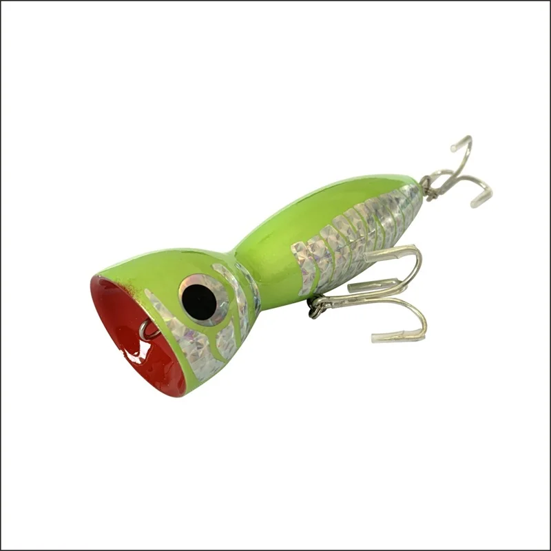 

HEAVY DUTY Wooden GT16 Popper Top Water Surface Fishing Lure 160mm Artificial Bait Topwater Boat Fishing Lures