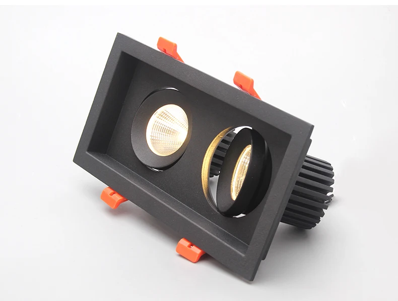 Light para Sala de Estar Lâmpada do Teto Ultrabright Levou Downlight 2x10 w Cob Led Spot Incorporado Retângulo Anti glare Ac85 265v 5 Home & Garden