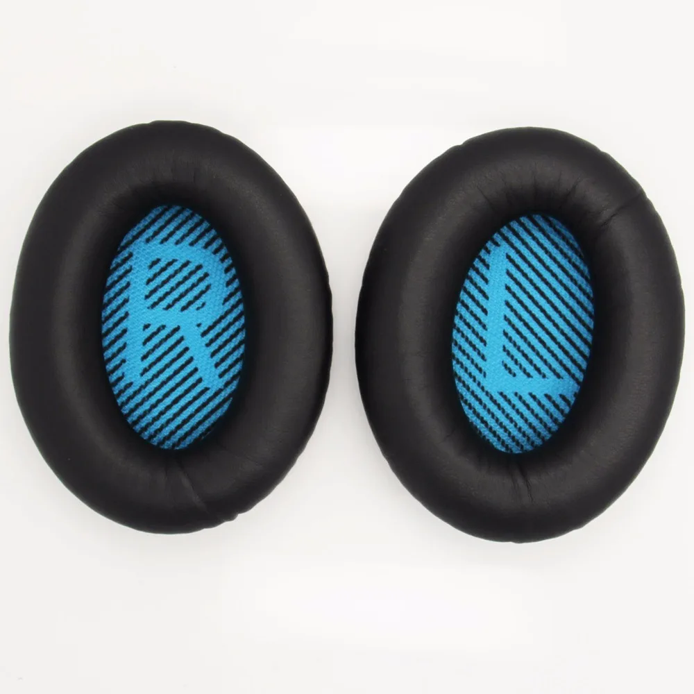 

Replacement Ear Pad Cushions For Bose QuietComfort 25 QC25 QC2 QC15 QC35 SoundTrue AE2 AE2i AE2w Headphone (Black with Blue)