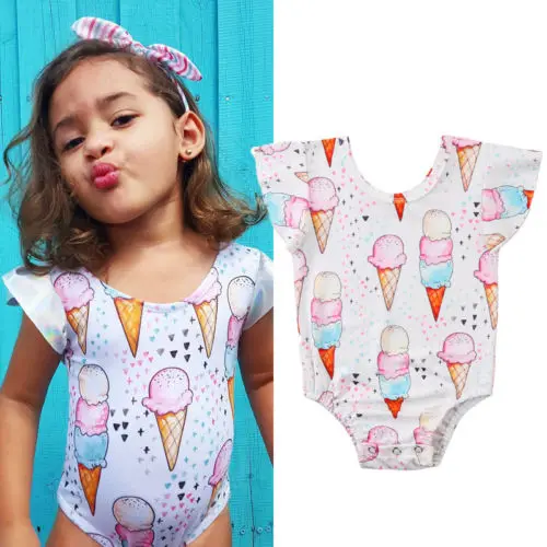 

Newborn Baby Girls Ice Cream Sleeveless Romper