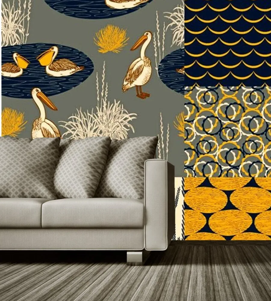 cheap Photo wallpaper,Retro art abstract mural papel de parede,living room sofa TV wall bedroom wall papers home decor 3d