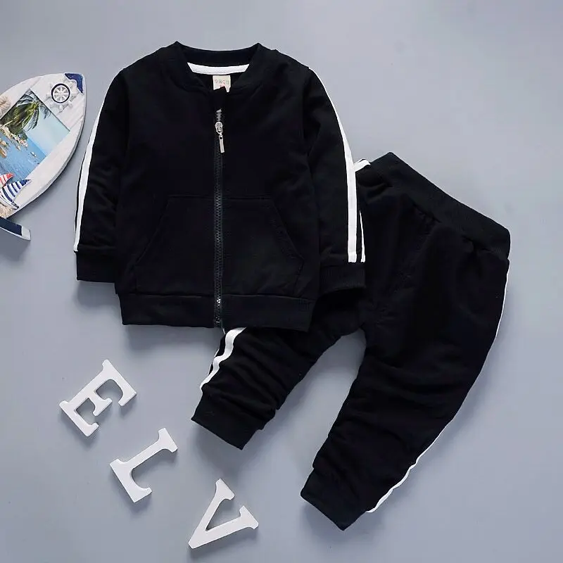 

New spring and Autumn casual sports set two pieces set in children long-sleeved trousers cotton