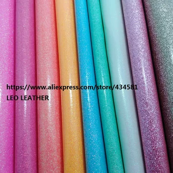 

Smooth Glitter Leather Glitter Fabric For DIY Sewing Synthetic leather P235