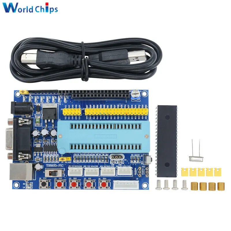 1 Набор USB PIC макетная плата PIC16F877A 12 В постоянного тока для JTAG минимальная система