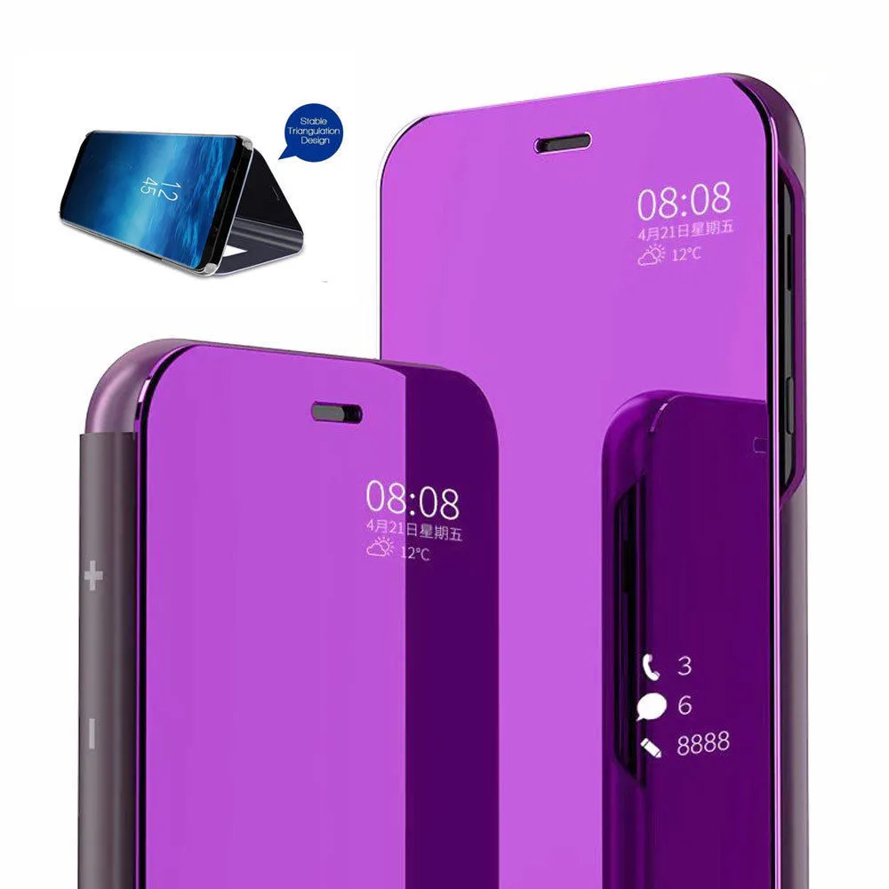 Smart-Mirror-Case-For-Samsung-Galaxy-A9-2018-A920-SM-A920F-Case-Clear-View-Flip-Stand