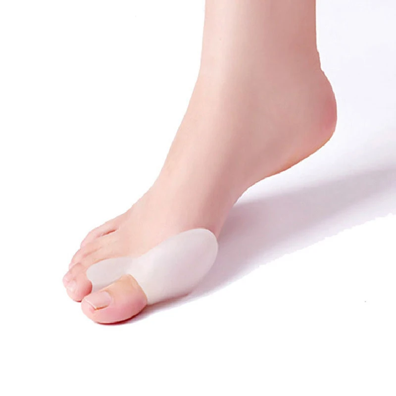 1 пара силиконовых гелевых разделителей для пальцев ног, защита от вальгусной деформации большого пальца, регулятор вальгусной деформации, защита для ухода за ногами
