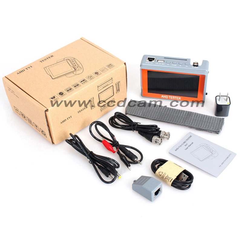 CCDCAM 4in1 Wrist 4.3" CVBS/AHD/TVI/CVI Camera Test Display Monitor Tester with 12V Power Output 485 PTZ Test