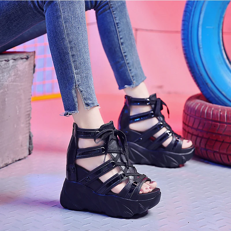 Fashion Women Sandals 11 High Heels Casual Chunky Sandals Woman Summer Increase Shoes Platform Wedges Increase Slippers Slides Fashion Women Sandals 11 High Heels Casual Chunky Sandals Woman Summer Increase Shoes Platform Wedges Increase Slippers Slides