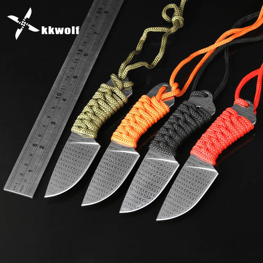 Купить KKWOLF полный Tang нож из нержавеющей стали с фиксированным лезвием охотничий нож кемпинг выживание тактический нож Открытый EDC Defendable портативн...