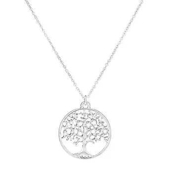 

150pcs/lot fashion lady tree round size necklace hot selling silver color elegance stylish women girl jewelry necklace choker