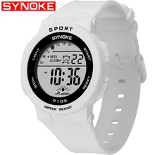 SYNOKE Fashion Kids Students Watches 5Bar Waterproof Children Women Digital LED Alarm Date Casual Electronic Sports Wrist Watch