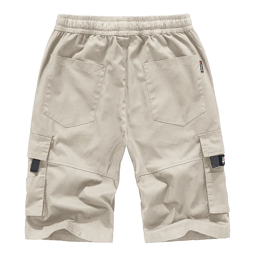 Мужские карго шорты Harajuku плюс размер мужские повседневные шорты на открытом воздухе карман работы пляж мешковатые короткие брюки Y614