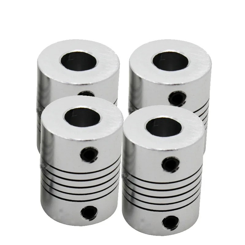 Urijk 4Pcs/Set Flexible Coupler 5*8*25mm 17 Shaft For 3D Printer CNC