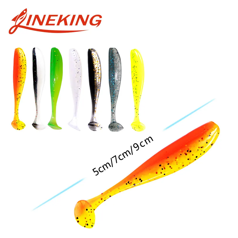 

Lineking 10pcs/lot soft lure 5cm/7cm/9cm rubber Fishing lure Shad Swimbaits Silicone bait soft Bait lure For perch pike