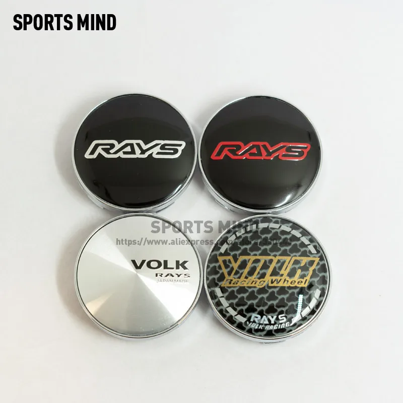 

4PCS/lot 60MM RAYS VOLK Logo Car Wheel Center Caps Wheel Hub Caps for Japan Tokyo Rim TE37 Time Attack