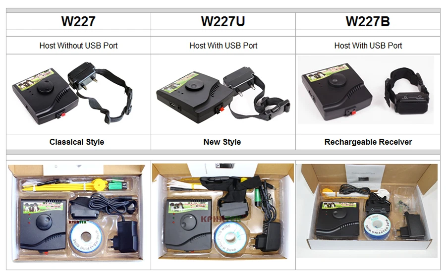 Собака Электронный забор Водонепроницаемый поражения электрическим током Обучение Система ограждения W227 с 1 ошейник для собаки 1