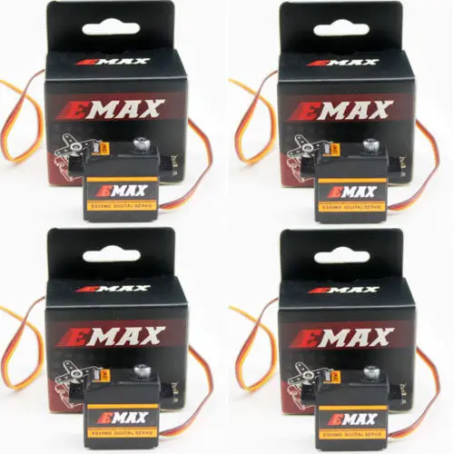 4 комплекта EMAX ES09MD двухподшипниковая металлическая Шестерня цифровой