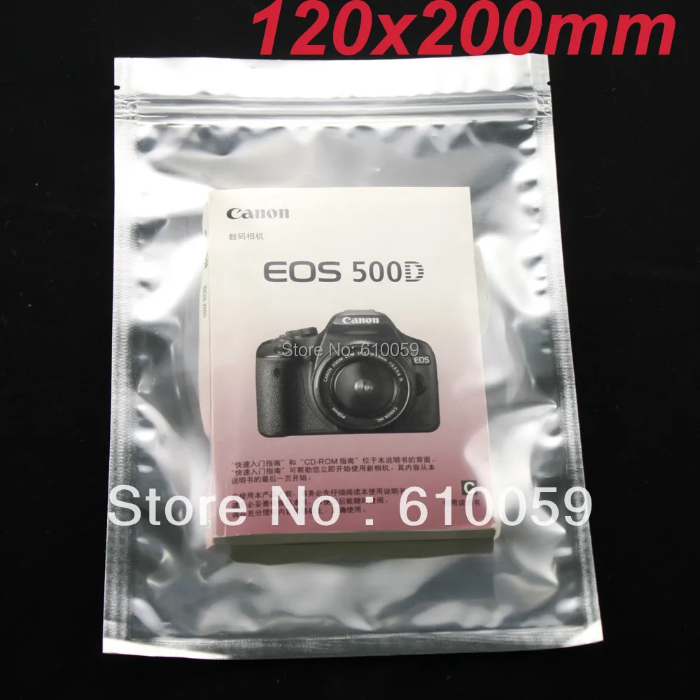 

aluminum zip lock plastic bag 120x200mm plastic foil zip lock bag