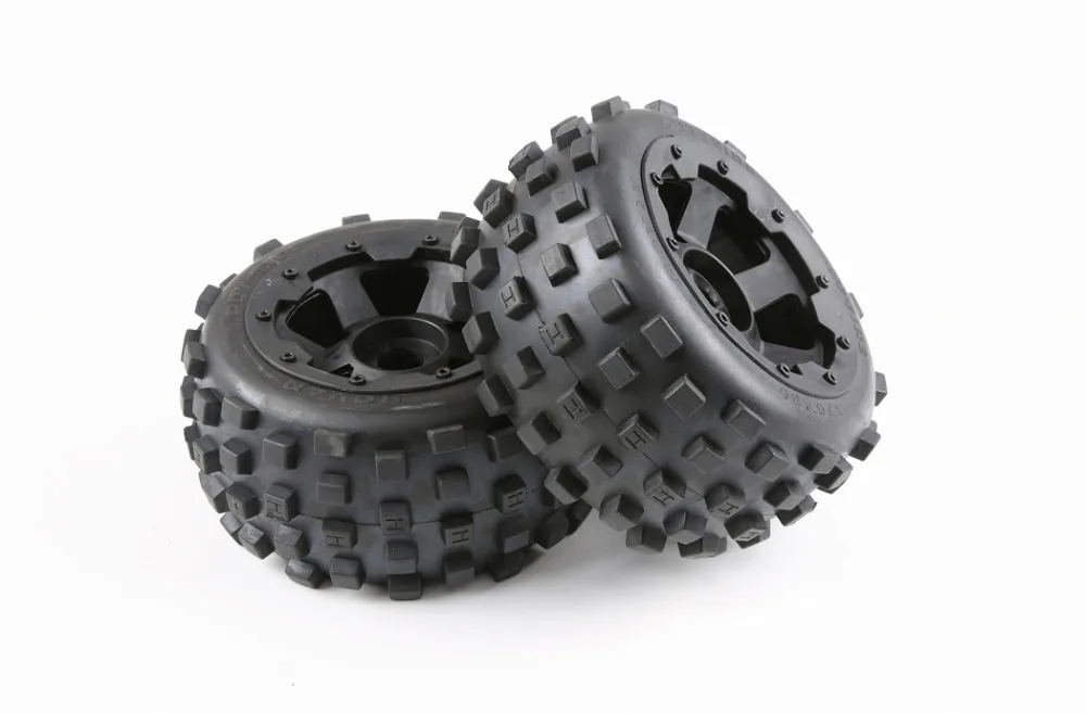 

1/5 scale rc baja Spare parts Rovan parts 5B rear knobby tyres set with new hub 85038