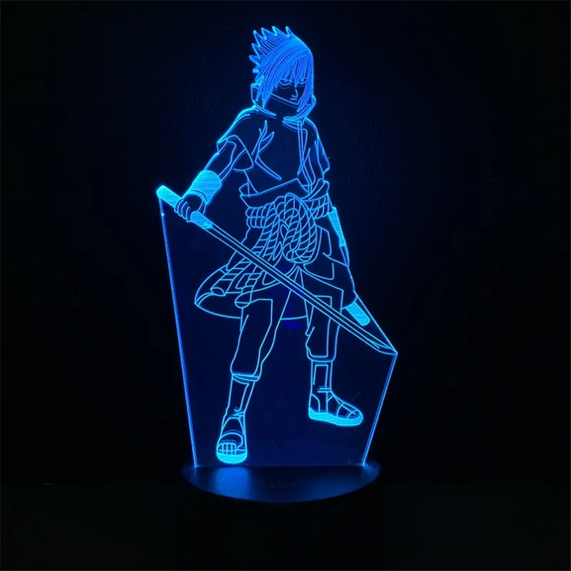Cena Lampa stołowa uchiha sasuke anime naruto figurka zabawka dzieci lampki nocne 3D LED Lampara nowość kreatywny lampka nocna na prezent oświetlenie