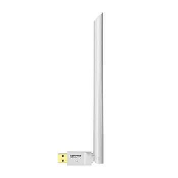 

COMFAST CF-758F White 650Mbps USB Wifi Adapter Receiver 2.4GHz Dual-band Antennas 6dBi IEEE802.11b/g/n/ac Network Card