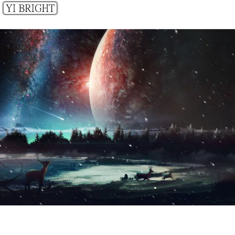 

5D DIY Full Square Diamond Painting Cross Stitch interstellar 3D Diamond Embroidery Rhinestone Mosaic Home Decoration