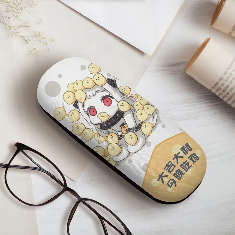 Japanese Style Anime Peripheral Pu Metal Tin Glasses Case Eyeglasses