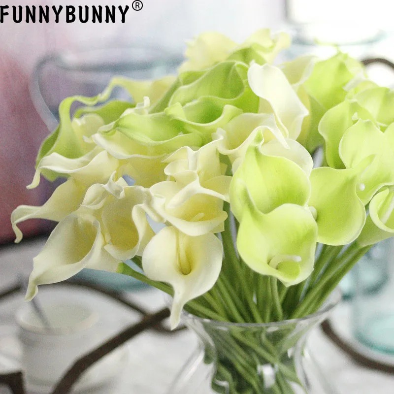 

FUNNYBUNNY Artificial Flowers Fake Flowers Artificial Calla Lily Bridal Wedding Bouquet for Home Garden Party Wedding Decoration