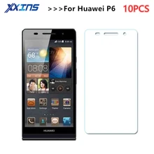 10 шт. в партии закаленное стекло для Huawei Ascend P6 P6-U00 экран защитный смартфон закаленное Чехол 9 H на покрытие кристаллы тонкий прозрачный