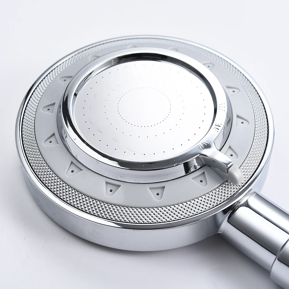 Free shipping ABS chrome water saving pressure boost handheld shower  Spa water pressure shower head Detachable can be cleaned