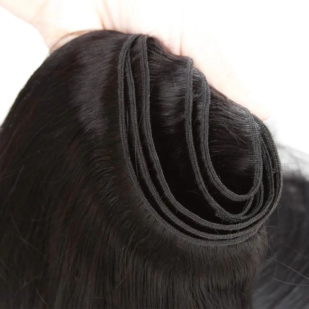 Человеческие волосы пучки бразильские прямые волосы плетение 4 пучка/лот 8-26 дюймов Натуральные Черные Remy бразильские накладные волосы