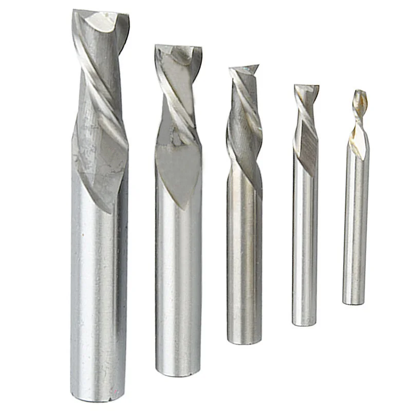 DWZ 1pc 2 Flute Straight Shank End Mill CNC Bits Milling Tool Cutter 4/6/8/10/12mm