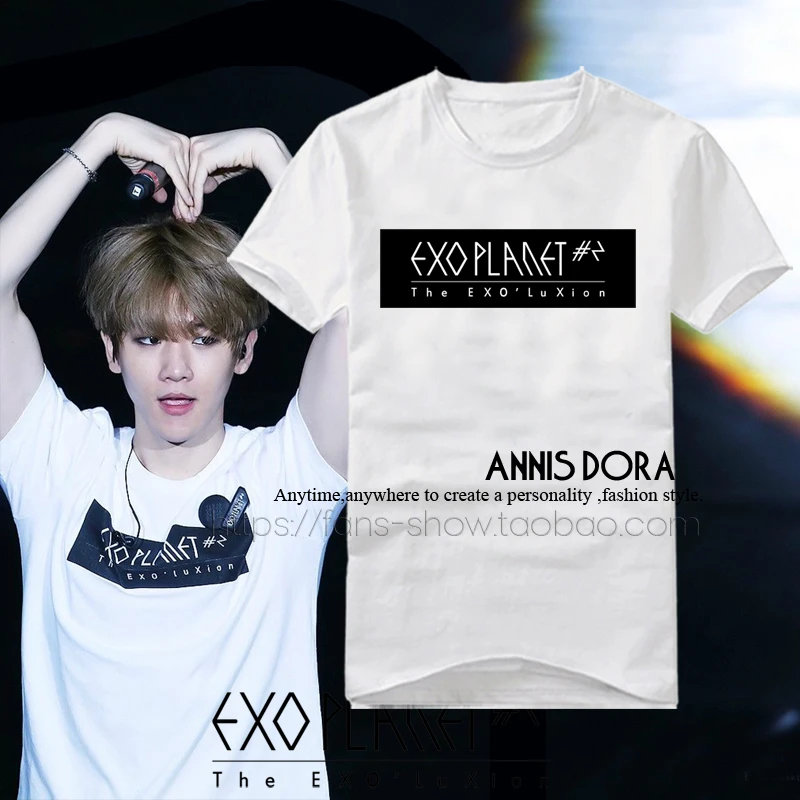 Kpop Exo M Planet 2 The Exo Luxion Tao Lay Xiu Min Kris Chen Luhan Same Style Short Sleeved T Shirt T Shirt Style T Shirt T Shirtt Shirt Short Aliexpress