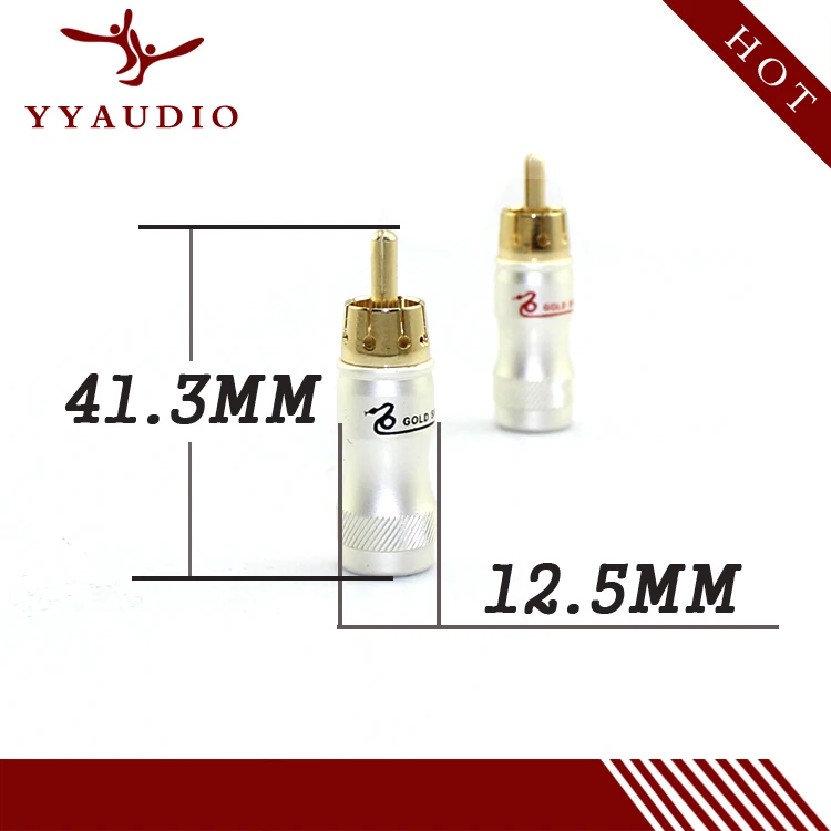 YYAUDIO 20 шт./лот высокое качество позолоченные клеммы RCA штекер av адаптер|adapter plug|adapter