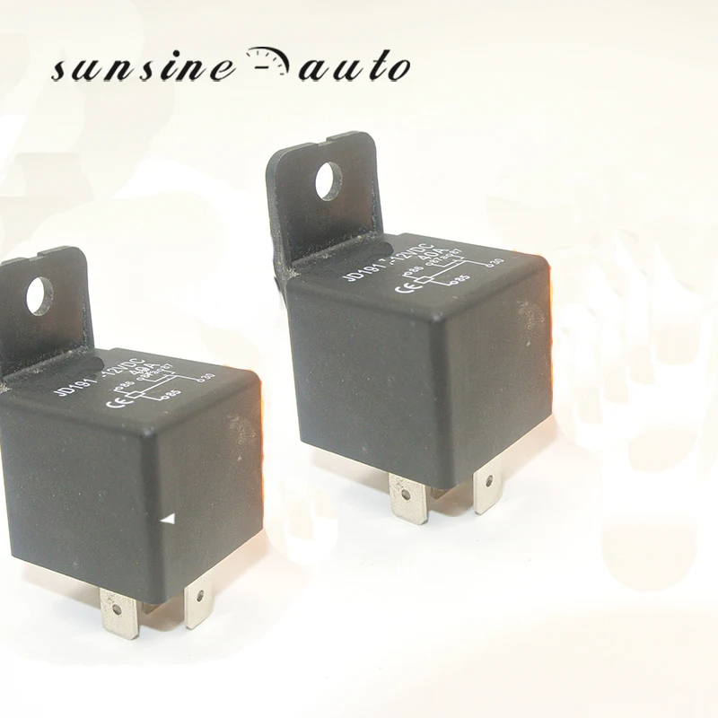 

JD1912 DC 12V 24V 40A Black Relay 4 PIN Durable Automotive Car Truck Boat Relays Normally Open Contact Relay