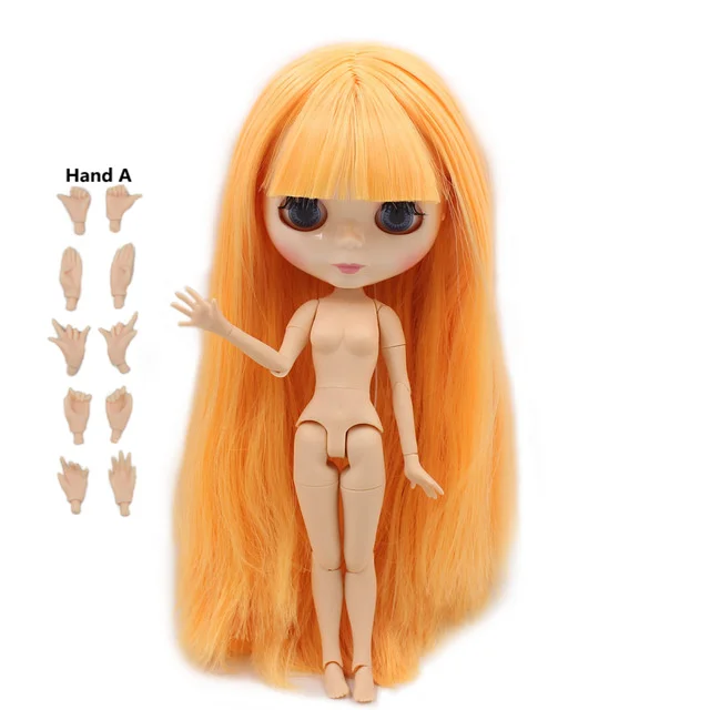 Фабрика blyth кукла BL0577 манго прямые волосы 1/6 Подарочная игрушка - Цвет: doll with hand A