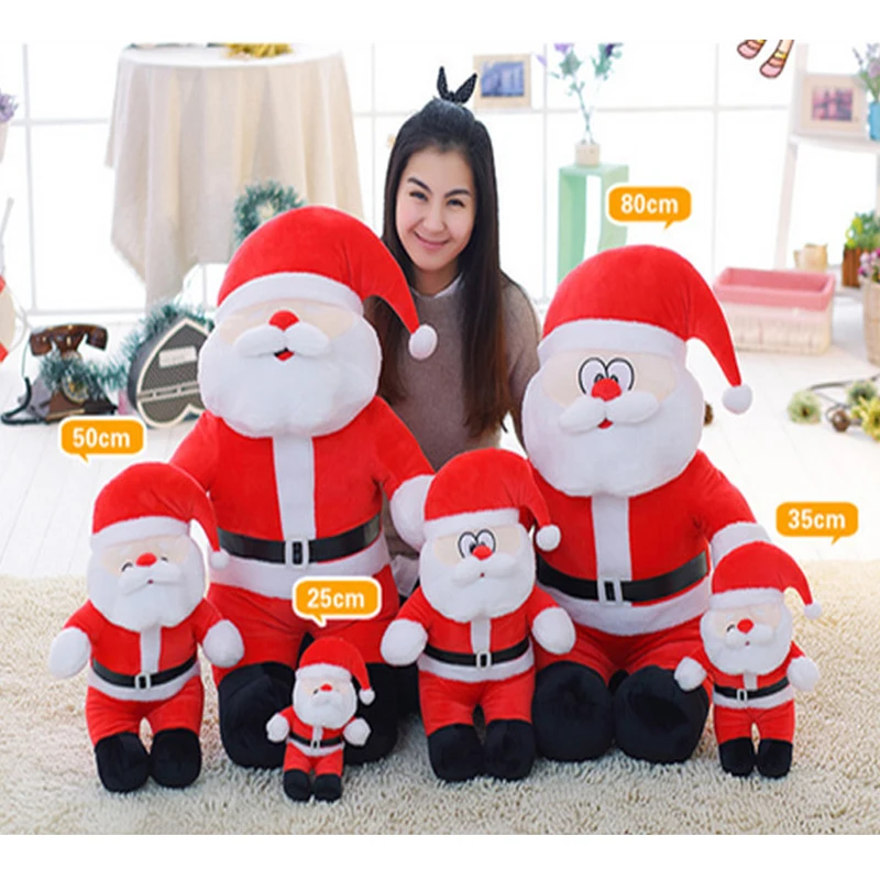 

Fancytrader New Jumbo Santa Claus Plush Toy Big Giant Stuffed Soft Hot Red Merry Christmas Decoration Gift 80cm