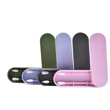 2 шт Мини многоразовый ватный тампон двуглавый силиконовый рециркуляция с помощью ватной палочки для ушей портативная переработка с помощью очищающего тампона