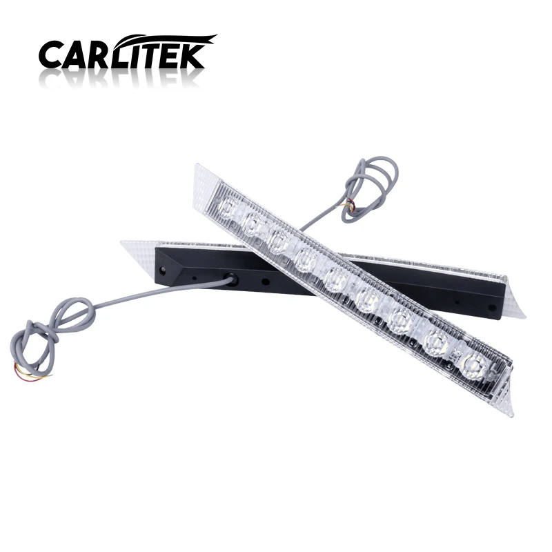 CARLitek High Power 9 LED Day Lights Working Car Bar Offroad External Bulb Daytime Running Light