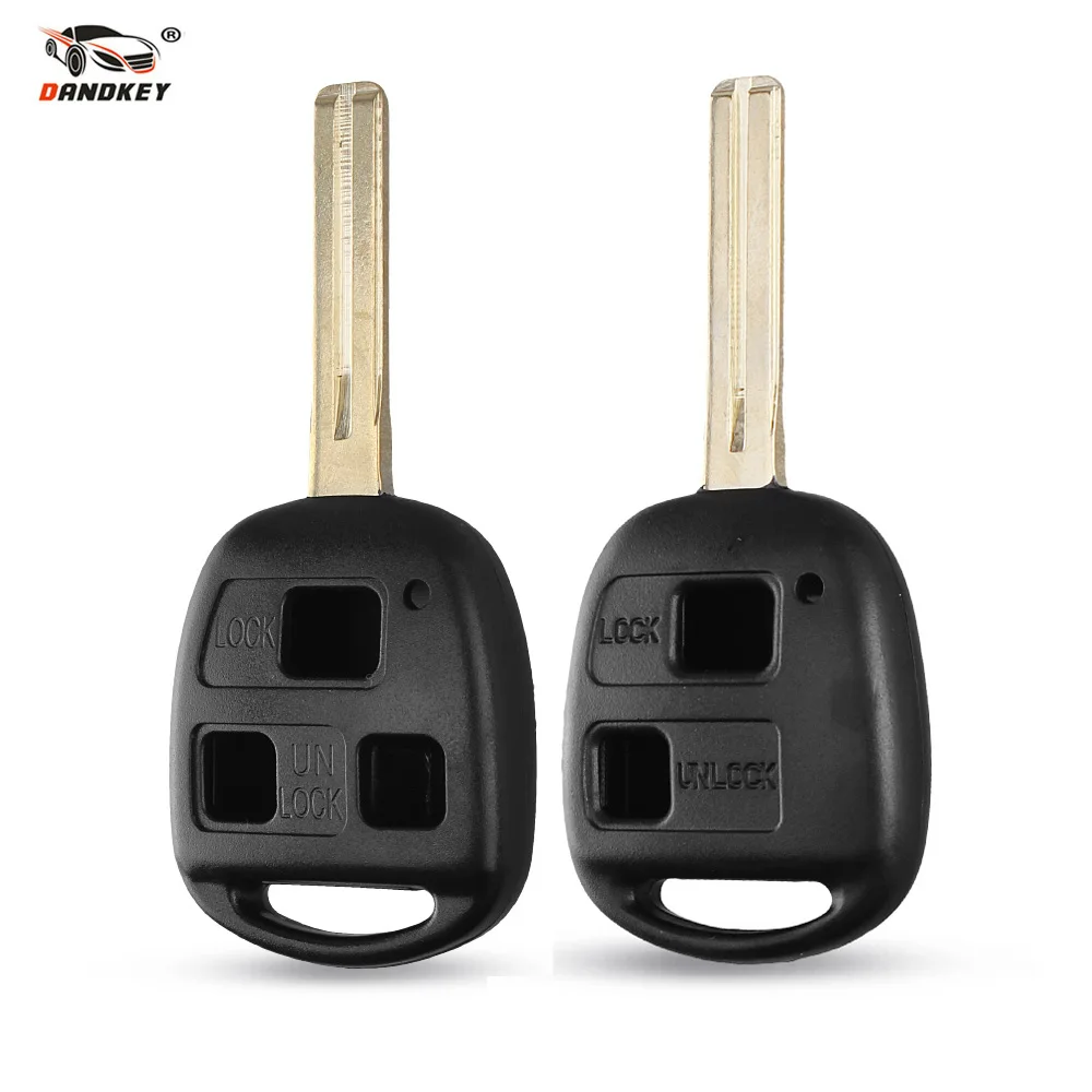

Dandkey 2/3 Buttons Remote Fob Case Replacement Car Key Shell Case Cover For Toyota Lexus RX300 ES300 CAMRY RAV4 Corolla PRADO
