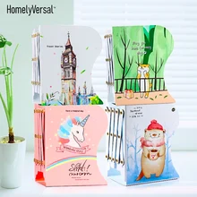 Kawaii мультяшный металлический книжный блокнот стоячий