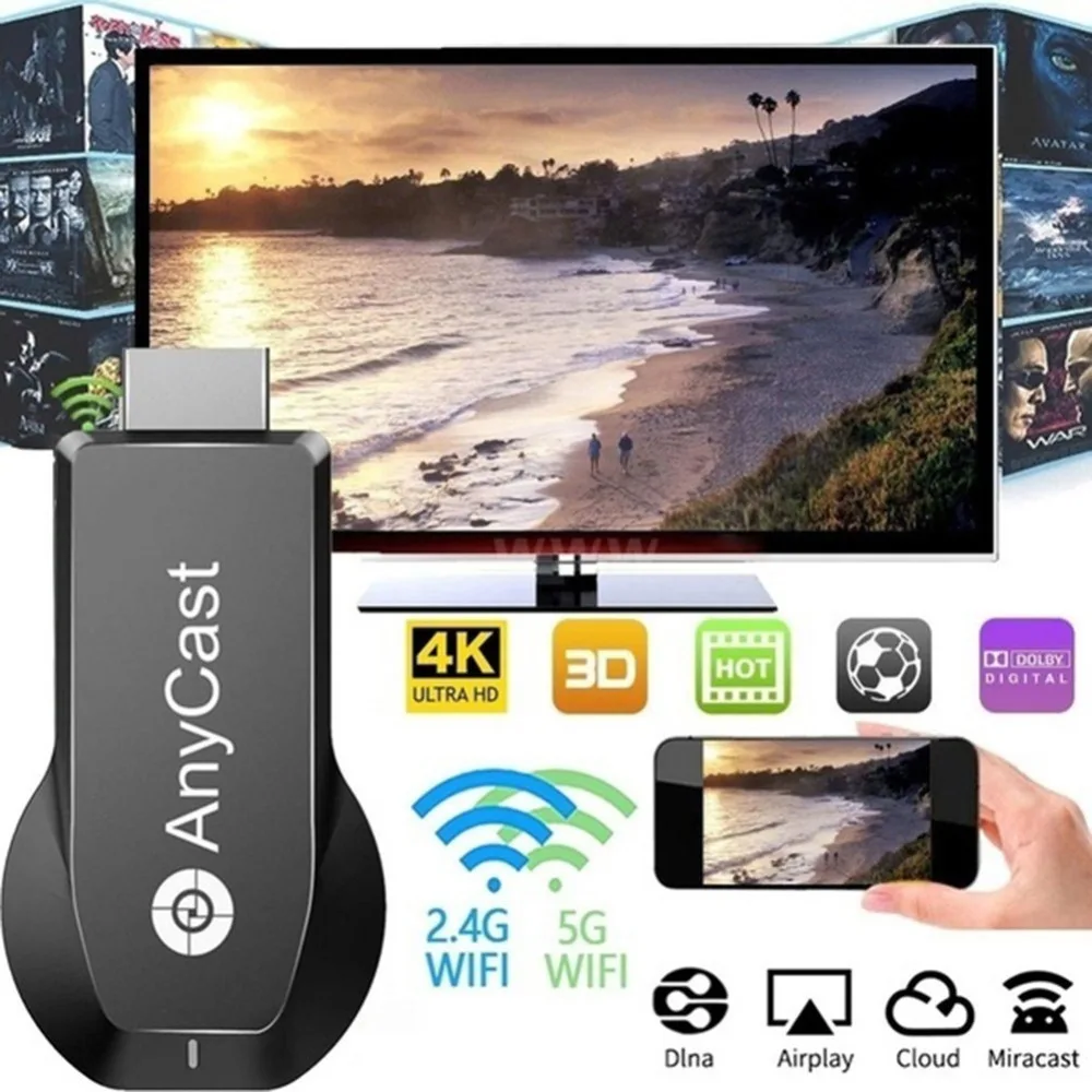 Anycast m2 Ezcast Miracast любой литой 2 4G беспроводной DLNA AirPlay зеркало HDMI TV Stick Wifi Дисплей ключ