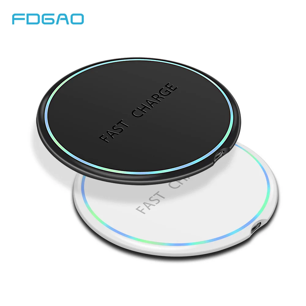

FDGAO 10W Wireless Charger Charging Pad USB Fast Charger For iPhone X XS MAX XR 8 For Samsung Galaxy S9 S8 Note 8 9 S6 S7 Edge