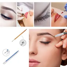 Микроблейдинг, ручка для татуировки бровей, Перманентная ручка для бровей, инструмент для макияжа глаз, водостойкая многофункциональная прочная ручка для бровей, карандаш для губ