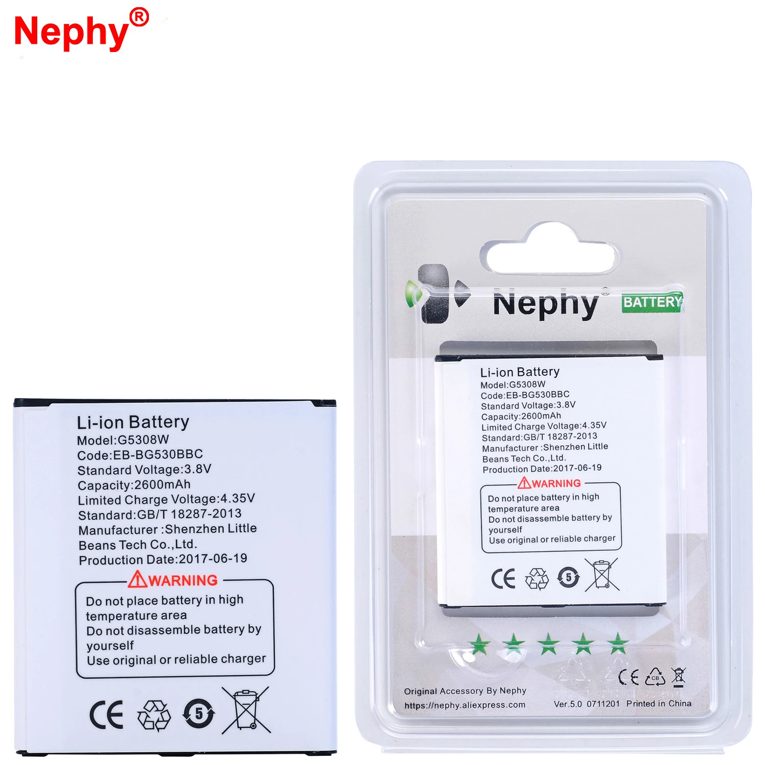 New Original Nephy Battery For Samsung Galaxy J3 J320 J320fn J5 2015 J500 J500fn J500h Grand Prime G530 G530h G530f Duos 2600mah Battery For Samsung Battery Forbattery For Samsung Galaxy Aliexpress
